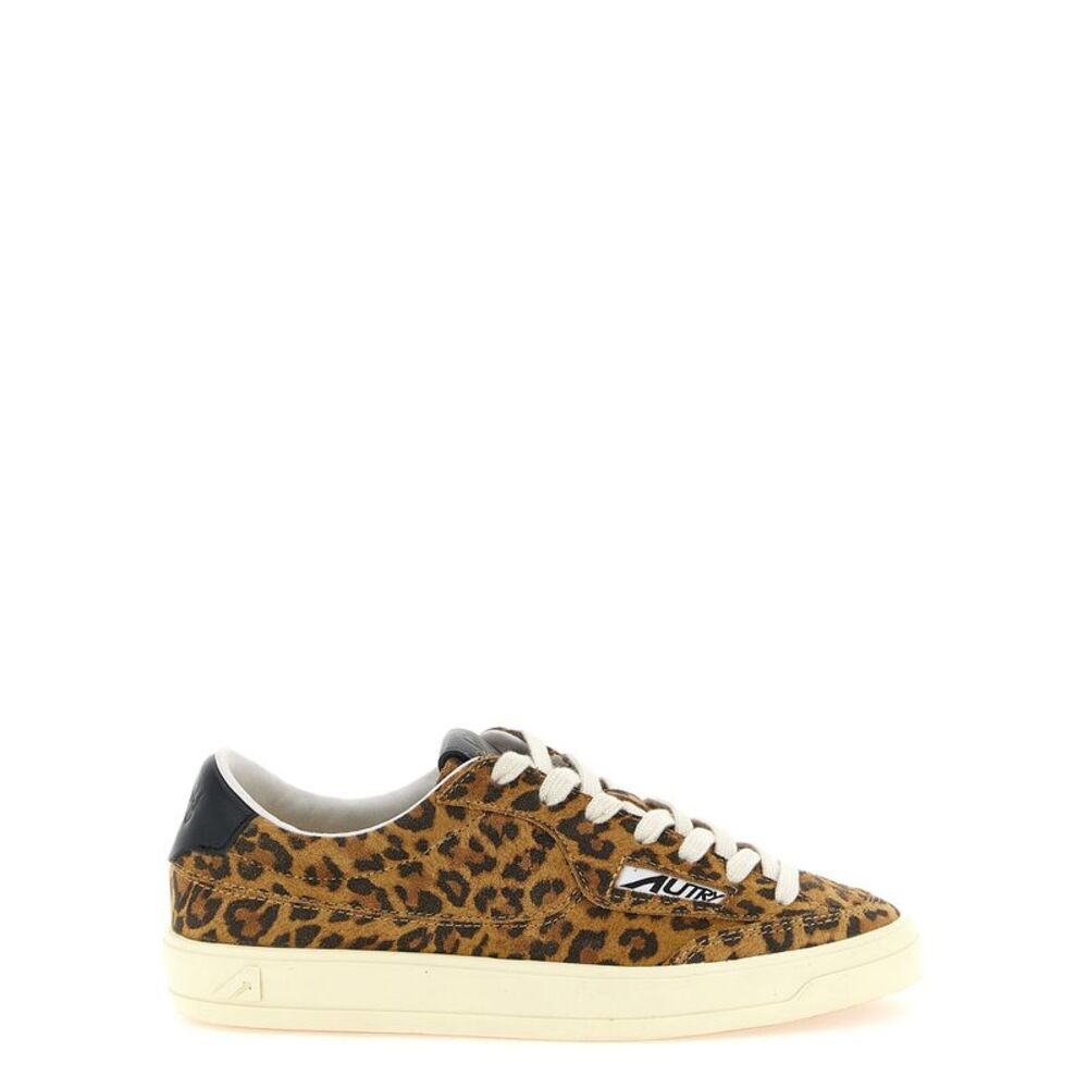 Autry Brown Cowhide Low Top Women's Sneakers